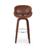 Mid-Century Modern Upholstered Swivel Barstool - NH661413