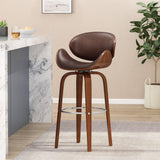 Mid-Century Modern Upholstered Swivel Barstool - NH661413