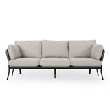 Mid-Century Modern 3 Seater Wood Frame Sofa - NH401313