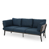 Mid-Century Modern 3 Seater Wood Frame Sofa - NH401313