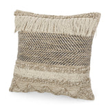 Hand-Loomed Boho Throw Pillow - NH815213