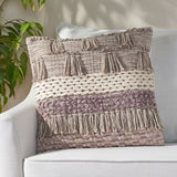 Hand-Loomed Boho Pillow Cover - NH425213