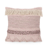 Hand-Loomed Boho Throw Pillow - NH815213