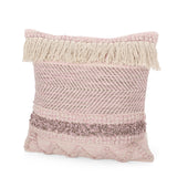 Hand-Loomed Boho Throw Pillow - NH815213