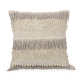 Hand-Loomed Boho Throw Pillow - NH455213