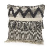 Hand-Loomed Boho Throw Pillow - NH435213