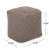 Hand-Crafted Cotton Cube Pouf - NH381213