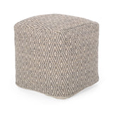 Hand-Crafted Cotton Cube Pouf - NH381213