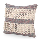 Hand Loomed Boho Throw Pillow - NH566213