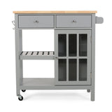 Contemporary Kitchen Cart with Wheels - NH643313