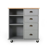 Contemporary Kitchen Cart with Wheels - NH361313