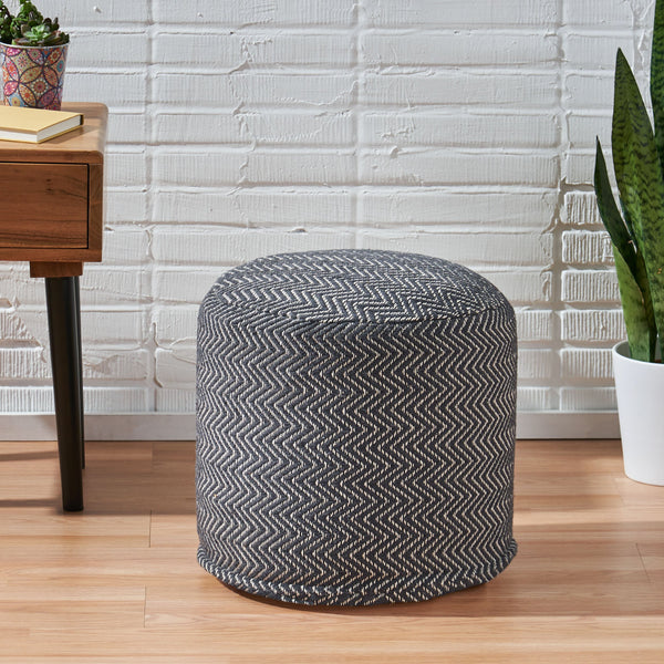 Boho Fabric Cylinder Pouf - NH736213