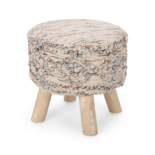 Boho Fabric Cylinder Pouf - NH526213