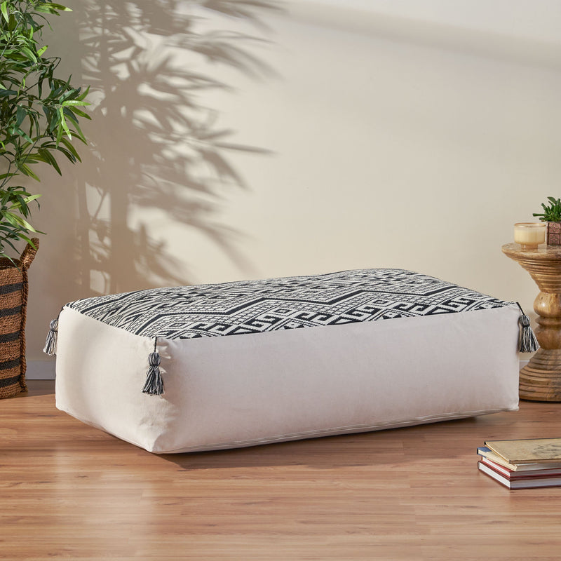 Boho Rectangular Bean Bag Ottoman - NH094213