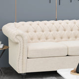 Tufted Fabric Chesterfield 3 Seater Sofa - NH614113