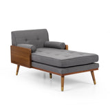 Mid-Century Modern Fabric Chaise Lounge - NH253213