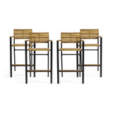 Modern Industrial Acacia Wood Barstool (Set of 4) - NH827213