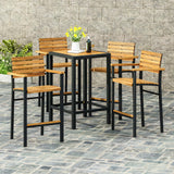 Modern Industrial Acacia Wood Barstool (Set of 4) - NH827213