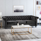 Tufted Velvet Chesterfield 3 Seater Sofa - NH224113