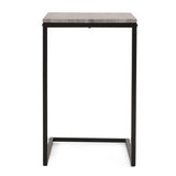 Modern Industrial C-Shaped Side Table - NH836413