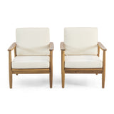 Outdoor Acacia Wood Club Chair (Set of 2) - NH346213