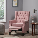 Contemporary Tufted Fabric Push Back Recliner - NH548113