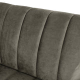 Contemporary Channel Stitch Velvet Club Chair - NH067213