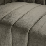 Contemporary Channel Stitch Velvet Club Chair - NH067213