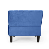 Contemporary Channel Stitch Velvet Club Chair - NH067213