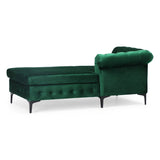 Contemporary Velvet 3 Seater Sectional Sofa with Chaise Lounge - NH621213