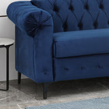 Contemporary Velvet 3 Seater Sectional Sofa with Chaise Lounge - NH621213