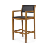 Outdoor Acacia Wood Barstools with Outdoor Mesh (Set of 2) - NH038213