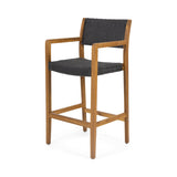 Outdoor Acacia Wood Barstools with Wicker (Set of 2) - NH138213