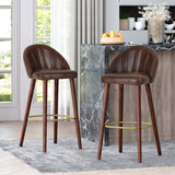 Lewiston Contemporary Channel Stitch Barstools, Set of 2