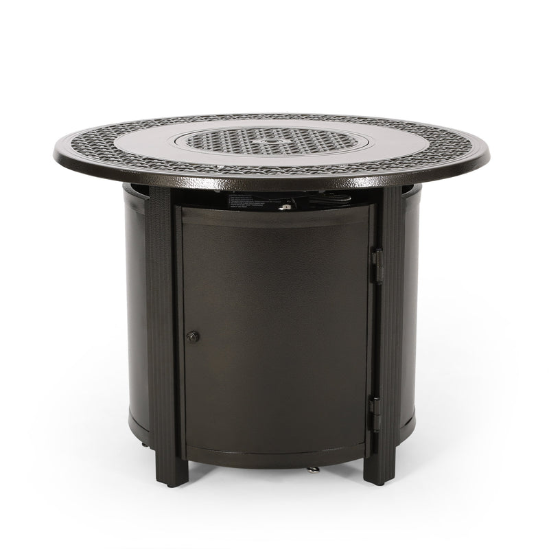 Round Aluminum Propane Fire Pit - NH379213