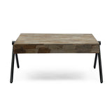 Handcrafted Modern Industrial Mango Wood Coffee Table - NH316313