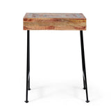 Handcrafted Boho Mango Wood End Table - NH826313