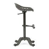 Industrial Handcrafted Cast Iron Saddle Seat Barstool - NH787413