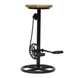 Industrial Handcrafted Mango Wood Pedal Barstool - NH887413