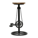 Industrial Handcrafted Mango Wood Pedal Barstool - NH887413