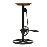 Industrial Handcrafted Mango Wood Pedal Barstool - NH887413