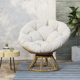 Outdoor Papasan Swivel Chair with Water Resistant Cushion - NH630313