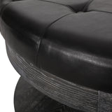 Contemporary Upholstered Round Ottoman - NH799213