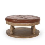 Contemporary Upholstered Round Ottoman - NH799213