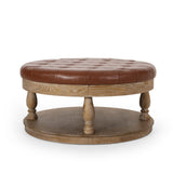 Contemporary Upholstered Round Ottoman - NH799213