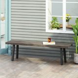 Outdoor Modern Industrial Aluminum Dining Bench - NH050313