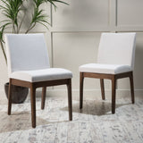 Fabric & Wood Finish Dining Chair (Set of 2) - NH489892