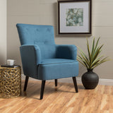 Mid-Century Modern Button-Tufted High-Back Upholstered Accent Chair - NH805992