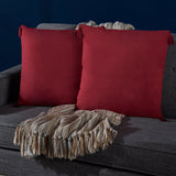 Traditional Square Fabric Throw Pillow with Tassel Accents - NH767203