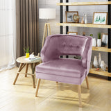 Mid Century Modern Velvet Accent Chair - NH630403